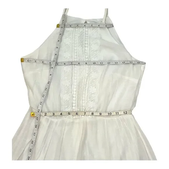 Kings Road Women's White Polyester Sleeveless Long Maxi Dress Size Small. - Picture 11 of 11